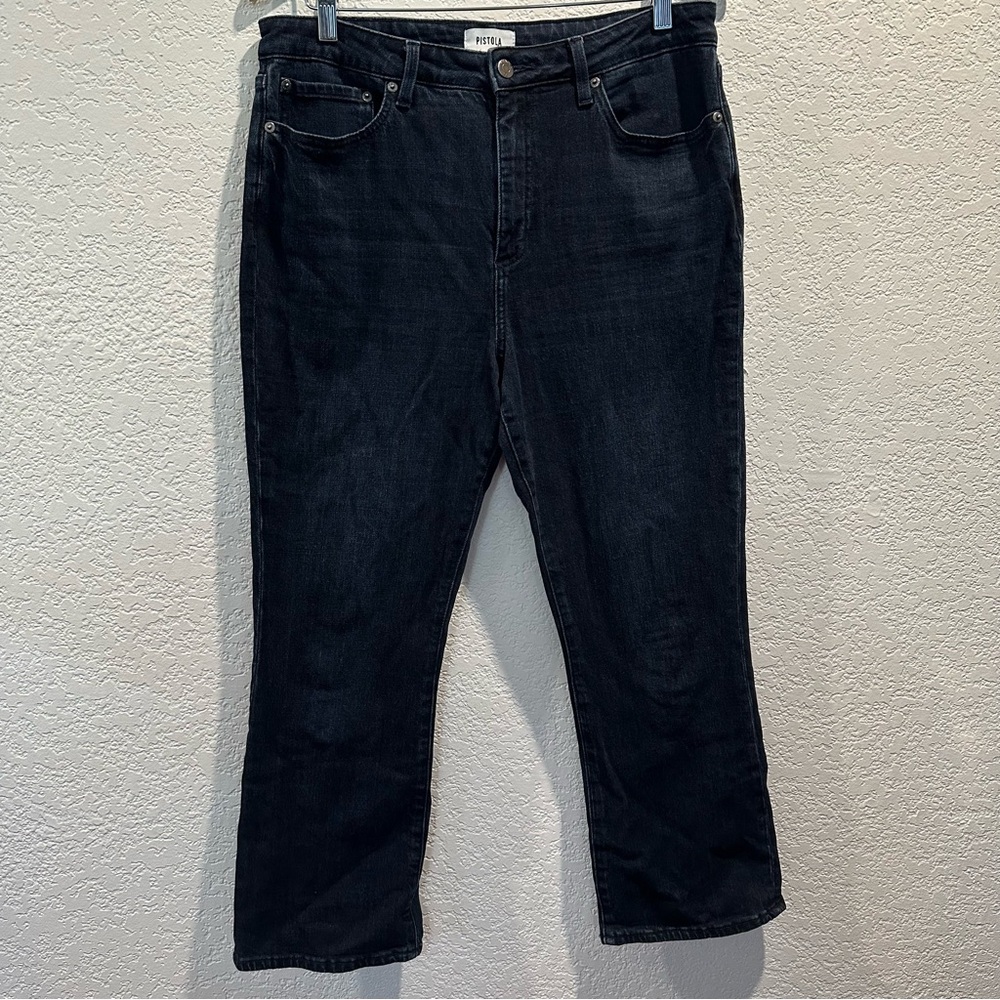 Pistola 31 Lennon High Rise Boot Cut Dark Indigo Blue Jeans Pants - Picture 3 of 11